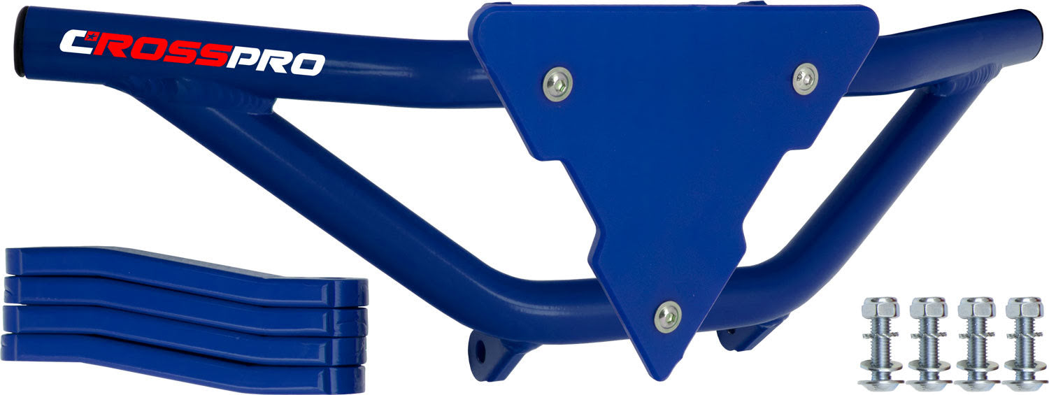 Crosspro - Front Bumper Gliese For Yamaha YFZ 450-Blue Tube / Blue Plate
