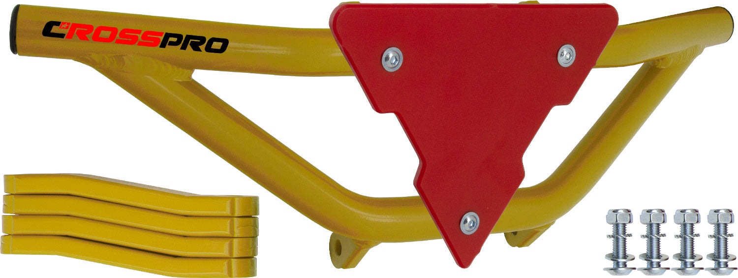 Crosspro - Front Bumper Gliese For Can Am (BRP) DS 450-Yellow Tube / Red Plate
