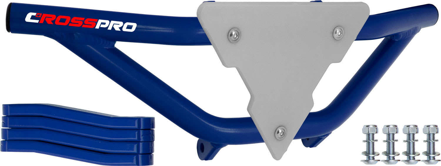 Crosspro - Front Bumper Gliese For Can Am (BRP) DS 450-Blue Tube / White Plate