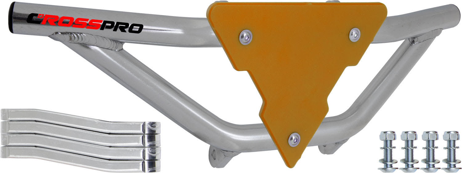 Crosspro - Front Bumper Gliese For Can Am (BRP) DS 450-Polish Tubo / Yellow Plate