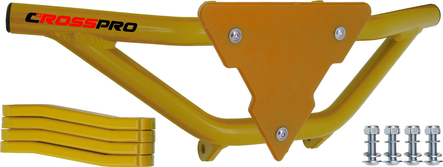 Crosspro - Front Bumper Gliese For Can Am (BRP) DS 450-Yellow Tube / Yellow Plate