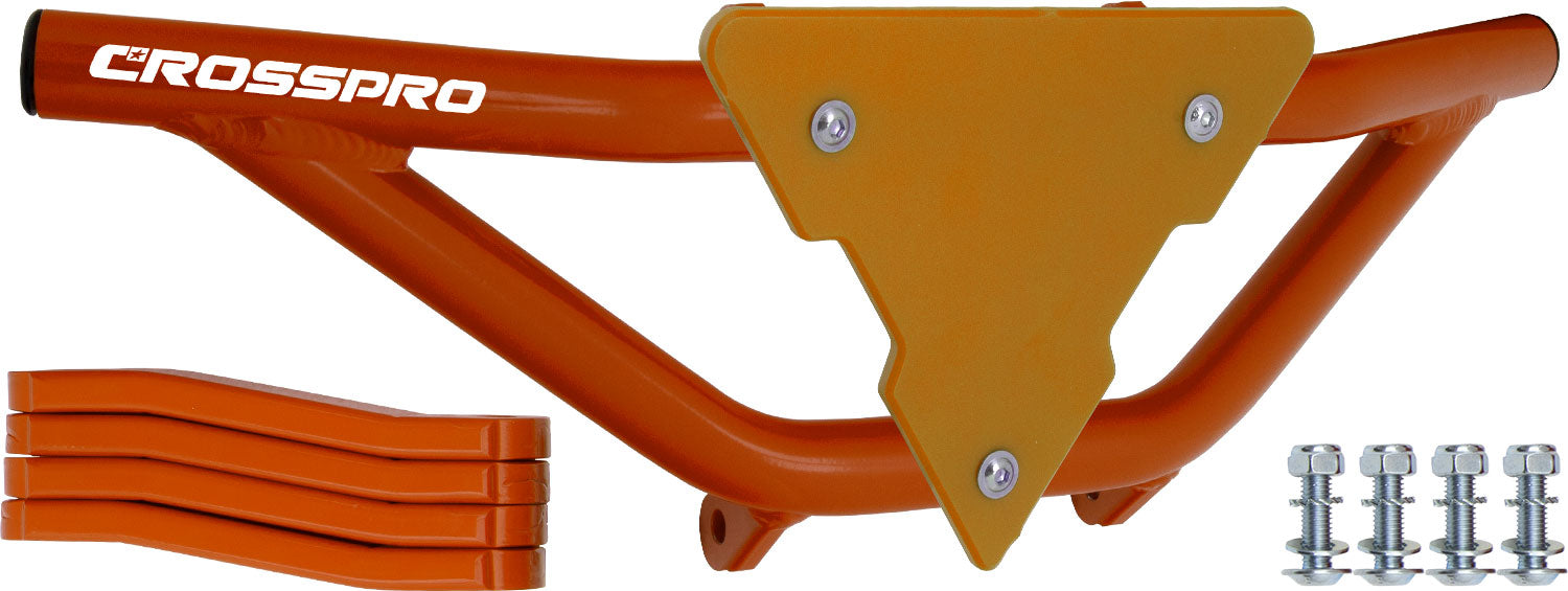 Crosspro - Front Bumper Gliese For Can Am (BRP) DS 450-Orange Tube / Yellow Plate