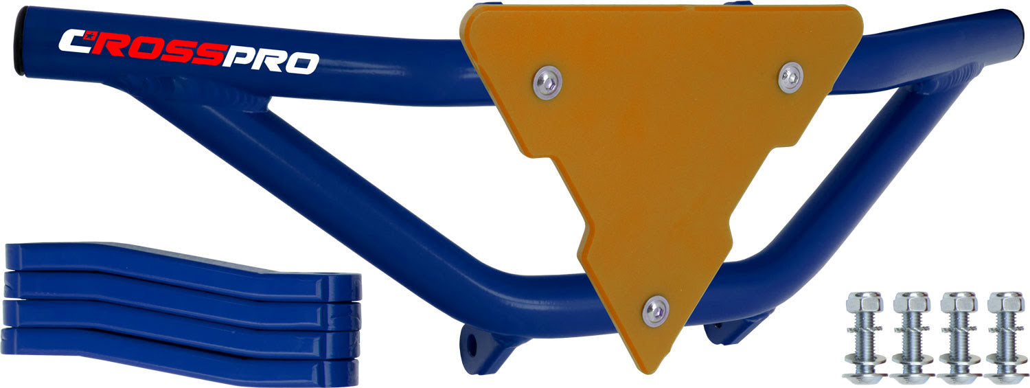Crosspro - Front Bumper Gliese For Can Am (BRP) DS 450-Blue Tube / Yellow Plate