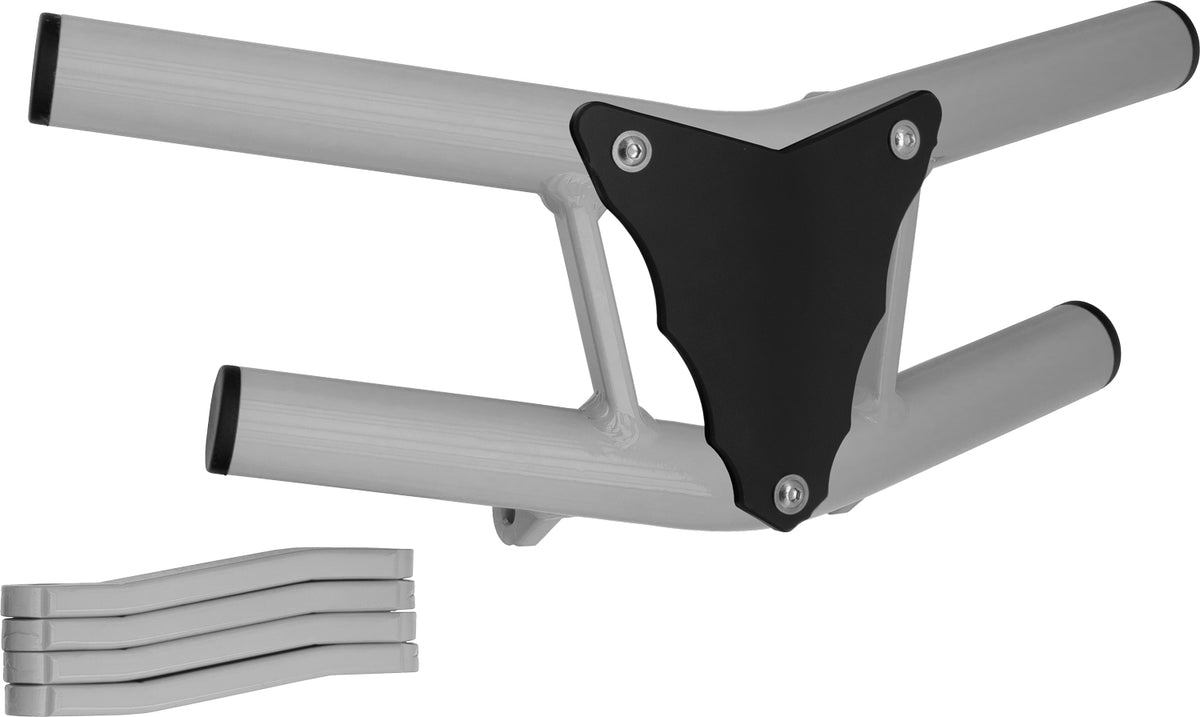 Crosspro - Front Bumper Waspe Lite For Adly Herkules 500 S-White Tube / Black Plate