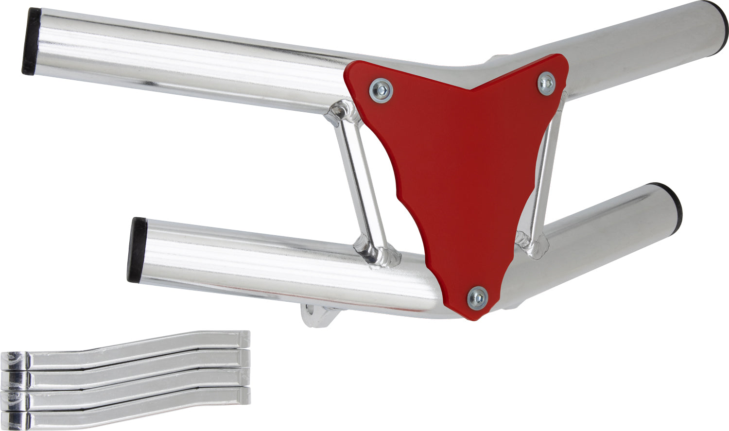 Crosspro - Front Bumper Waspe Lite For Can Am (BRP) DS 450-Polish Tubo / Red Plate