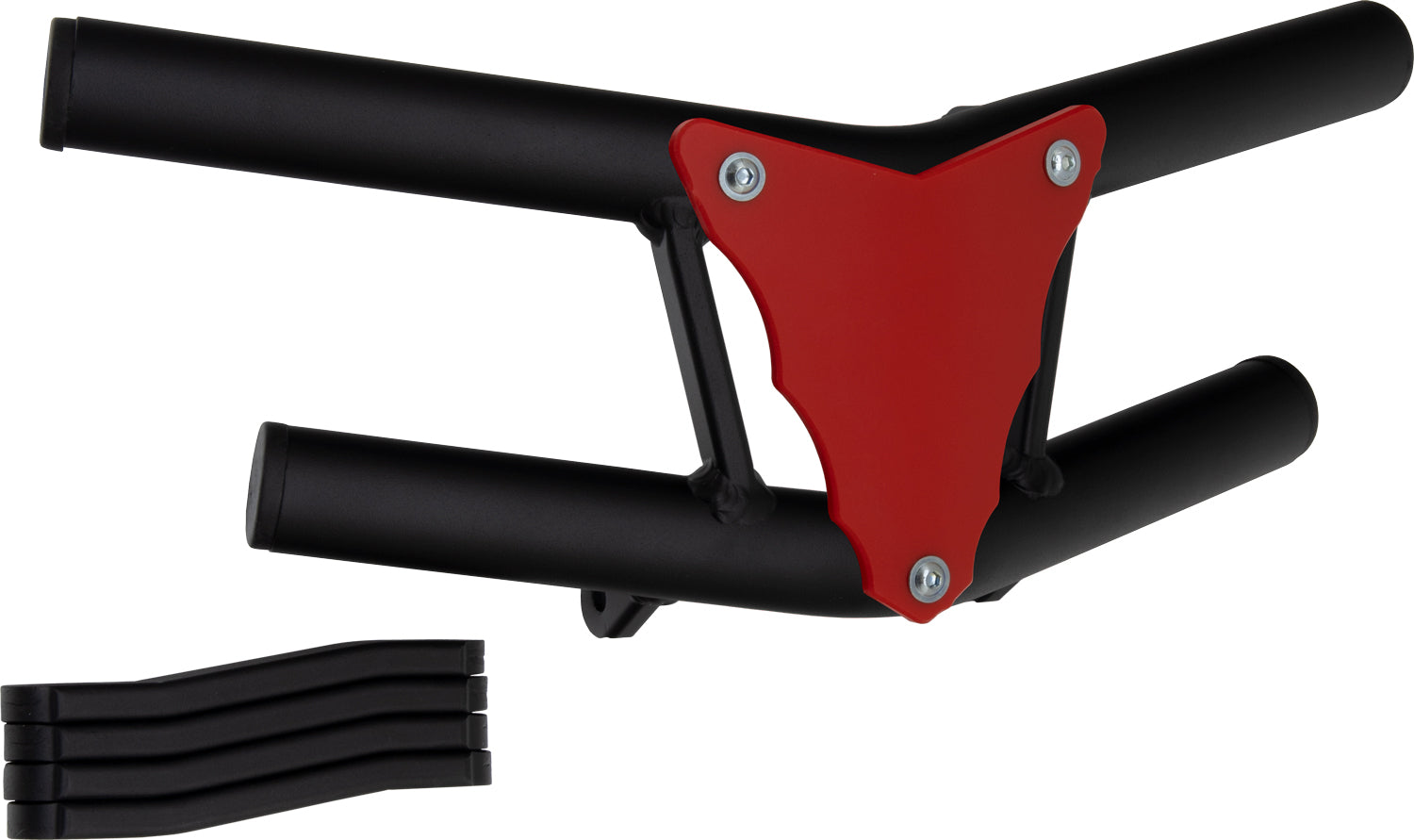 Crosspro - Front Bumper Waspe Lite For Yamaha YFM 250 Raptor-Textured Black Tube / Red Plate