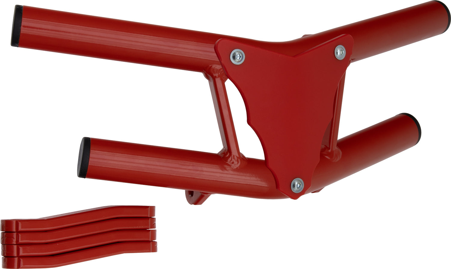 Crosspro - Front Bumper Waspe Lite For Yamaha YFM 700 Raptor-Red Tube / Red Plate