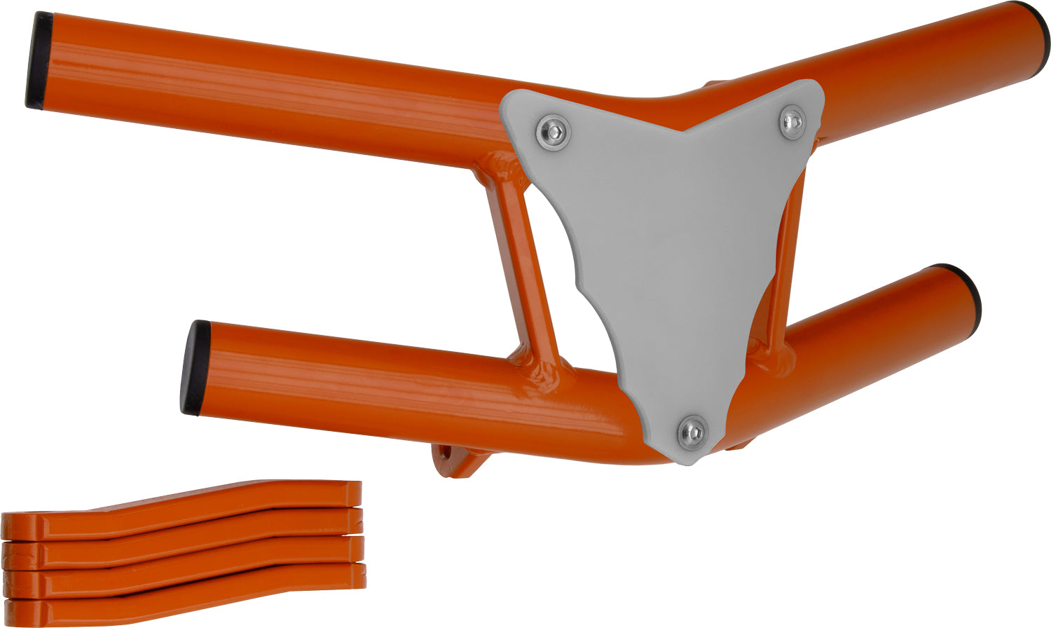 Crosspro - Front Bumper Waspe Lite For Kawasaki KFX 450R-Orange Tube / White Plate
