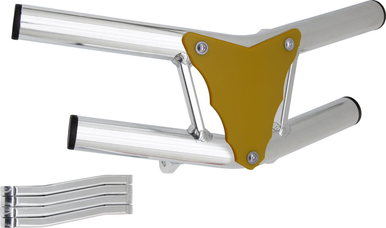Crosspro - Front Bumper Waspe Lite For Yamaha YFZ 450-Polish Tubo / Yellow Plate