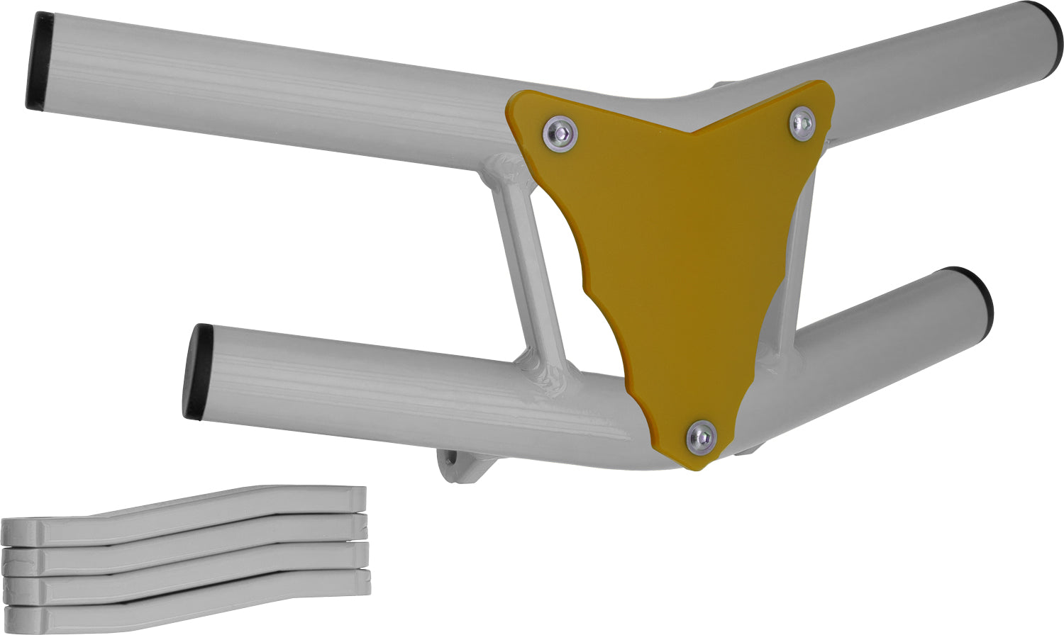 Crosspro - Front Bumper Waspe Lite For Suzuki LT-Z 250-White Tube / Yellow Plate