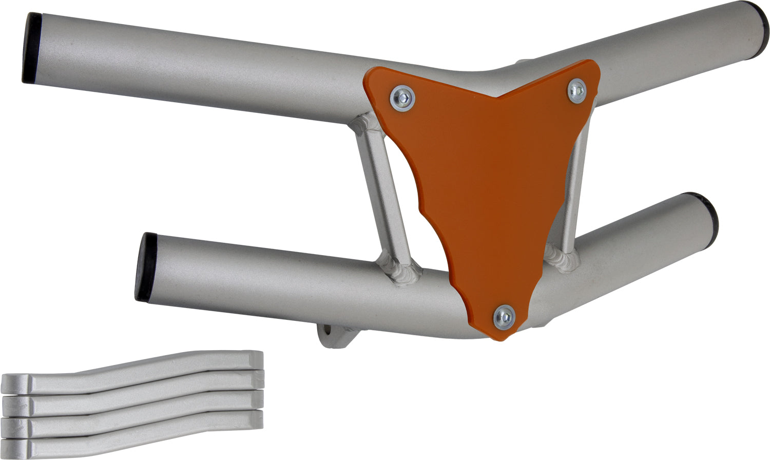 Crosspro - Front Bumper Waspe Lite For Kawasaki KFX 450R-Ice Polish Tube / Orange Plate