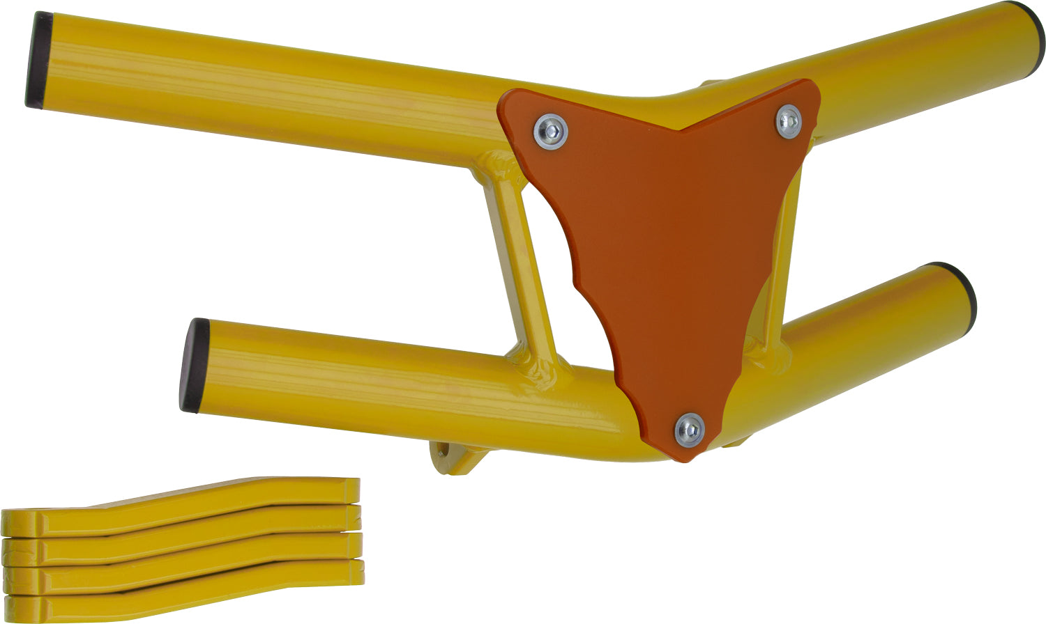 Crosspro - Front Bumper Waspe Lite For Can Am (BRP) DS 450-Yellow Tube / Orange Plate