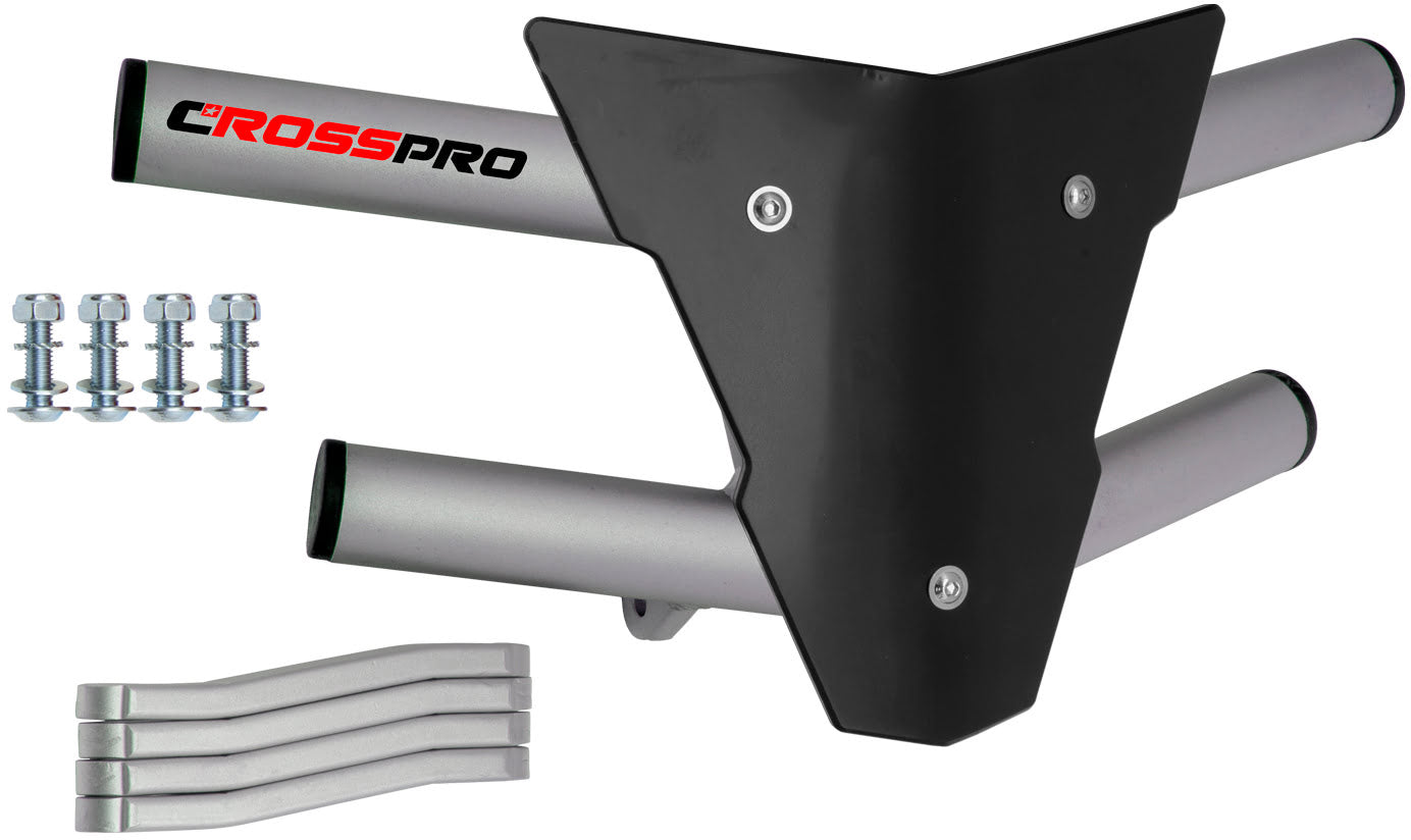 Crosspro - Front Bumper Waspe For Yamaha YFM 350 Raptor-Ice Polish Tube / Black Plate