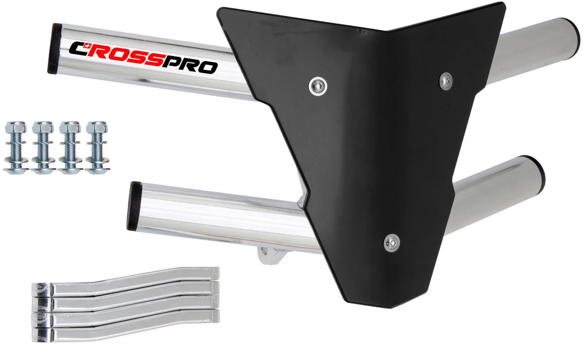 Crosspro - Front Bumper Waspe For Suzuki LT-R 450-Polish Tubo / Black Plate