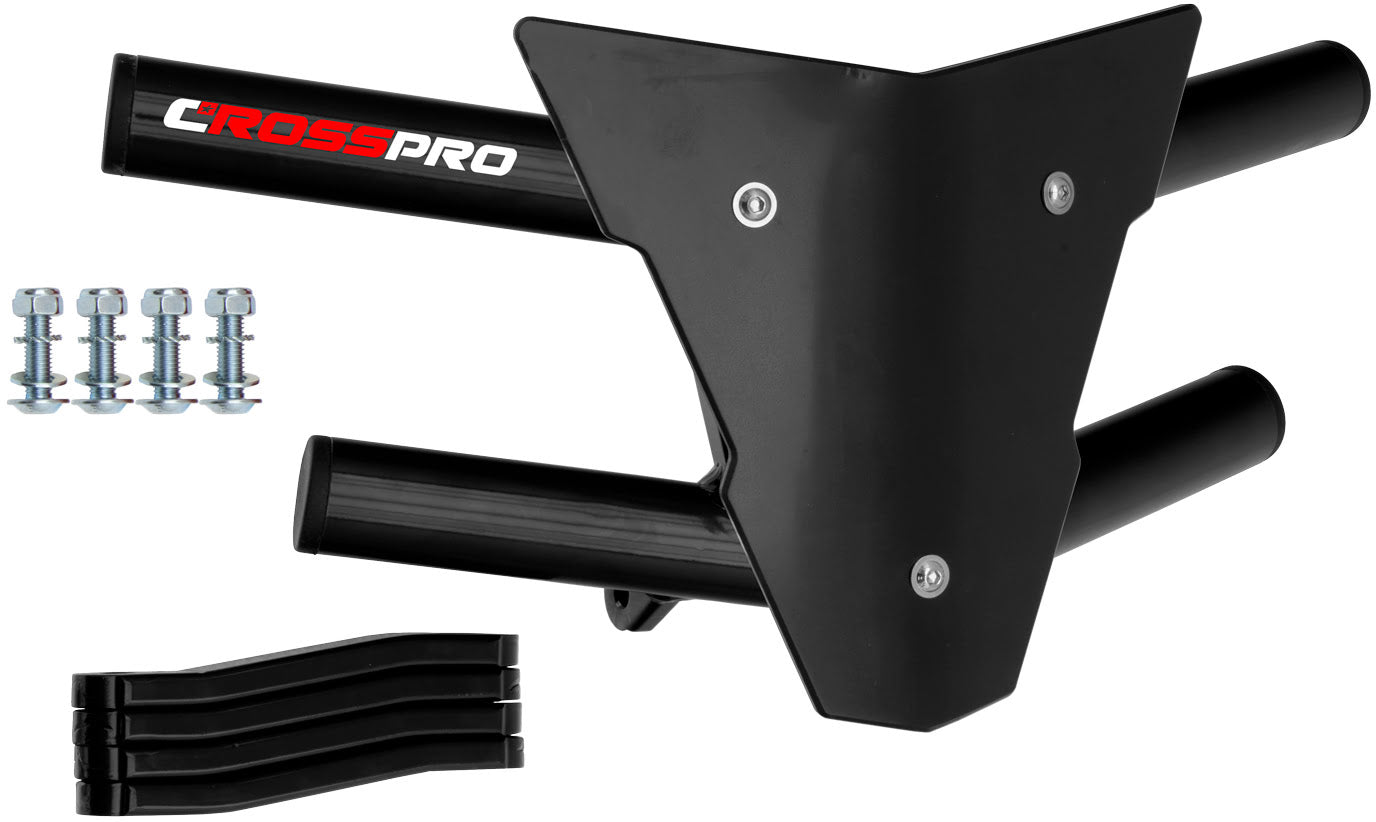 Crosspro - Front Bumper Waspe For Yamaha YFM 350 Raptor-Black Tube / Black Plate