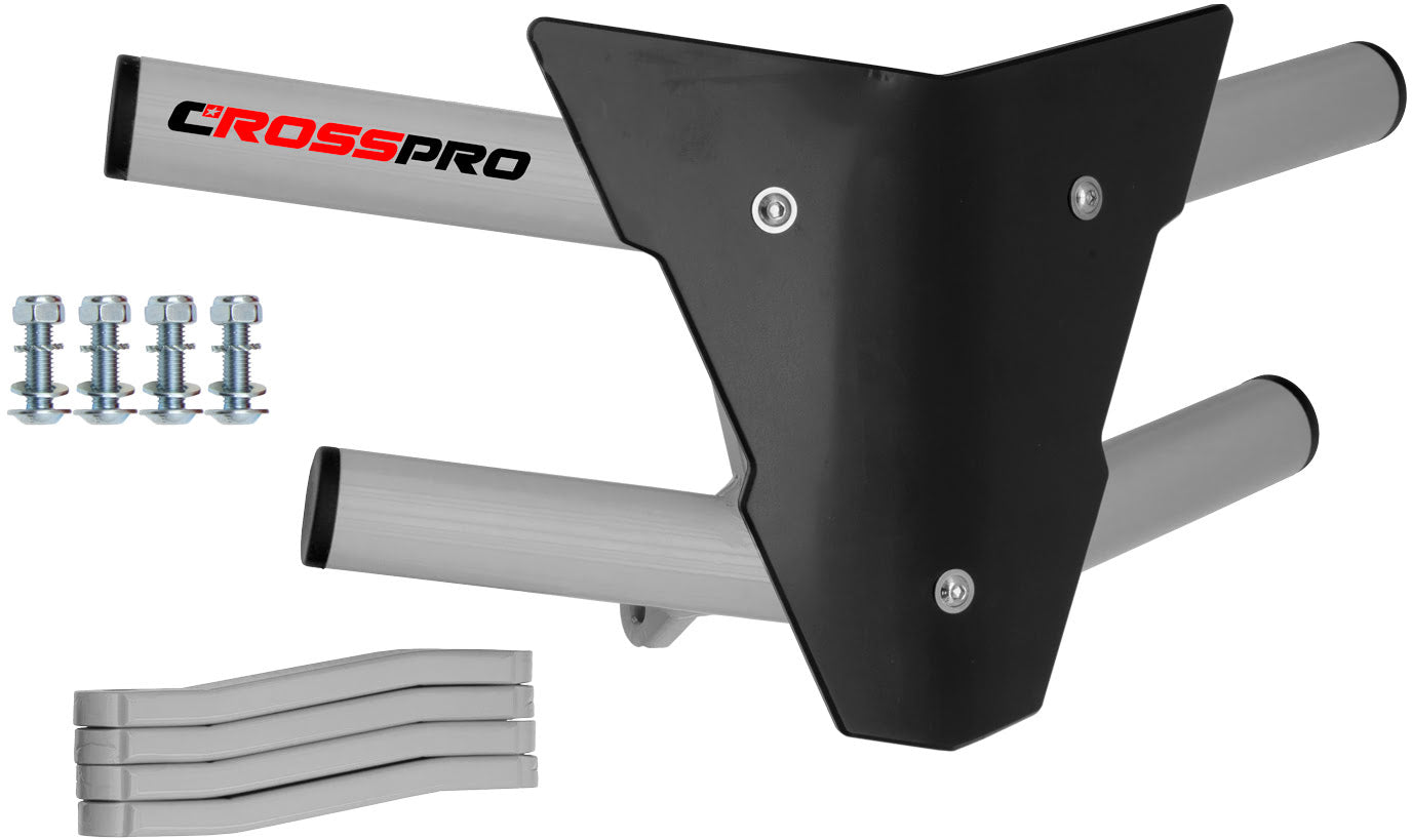 Crosspro - Front Bumper Waspe For Adly Herkules 500 S-White Tube / Black Plate