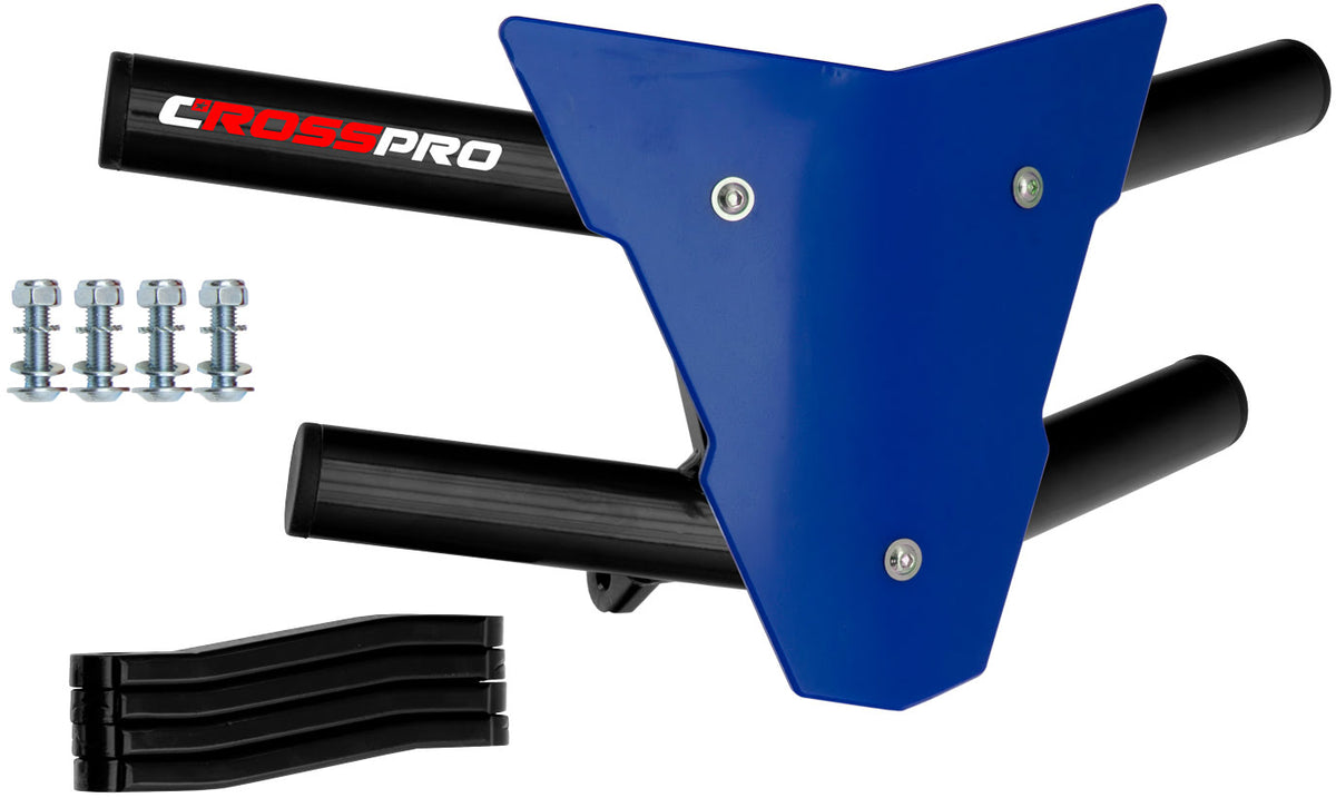 Crosspro - Front Bumper Waspe For Yamaha YFZ 350 Banshee-Black Tube / Blue Plate