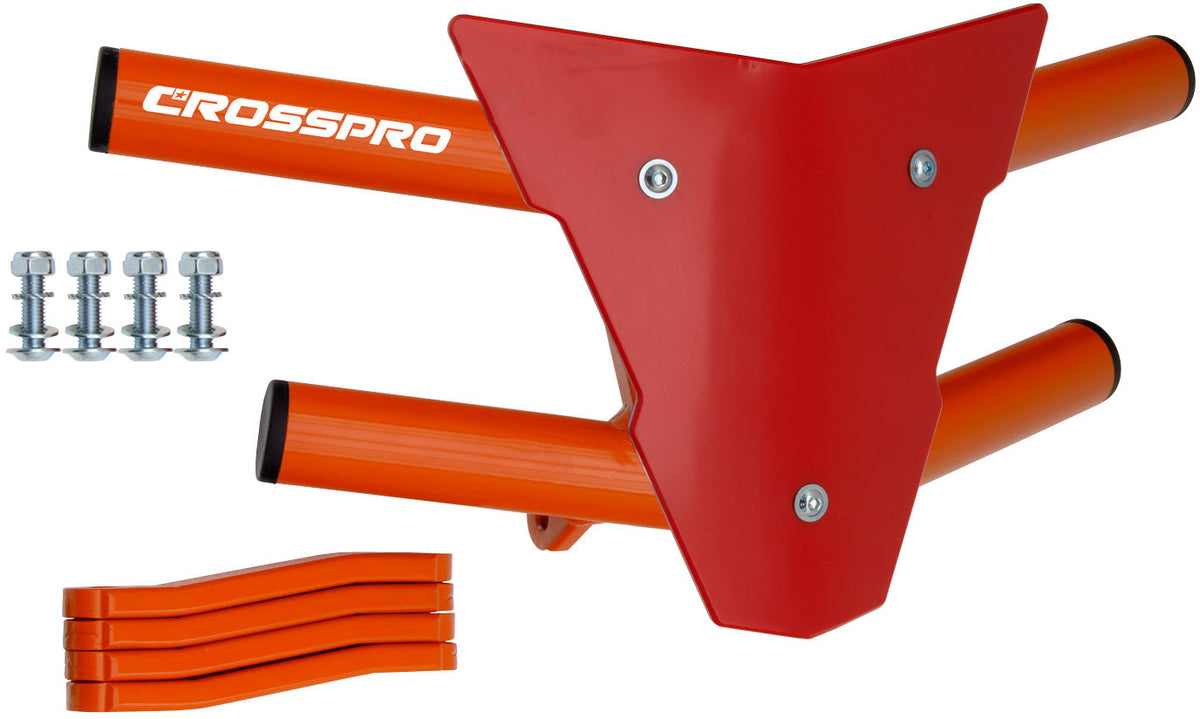 Crosspro - Front Bumper Waspe For Suzuki LT-R 450-Orange Tube / Red Plate