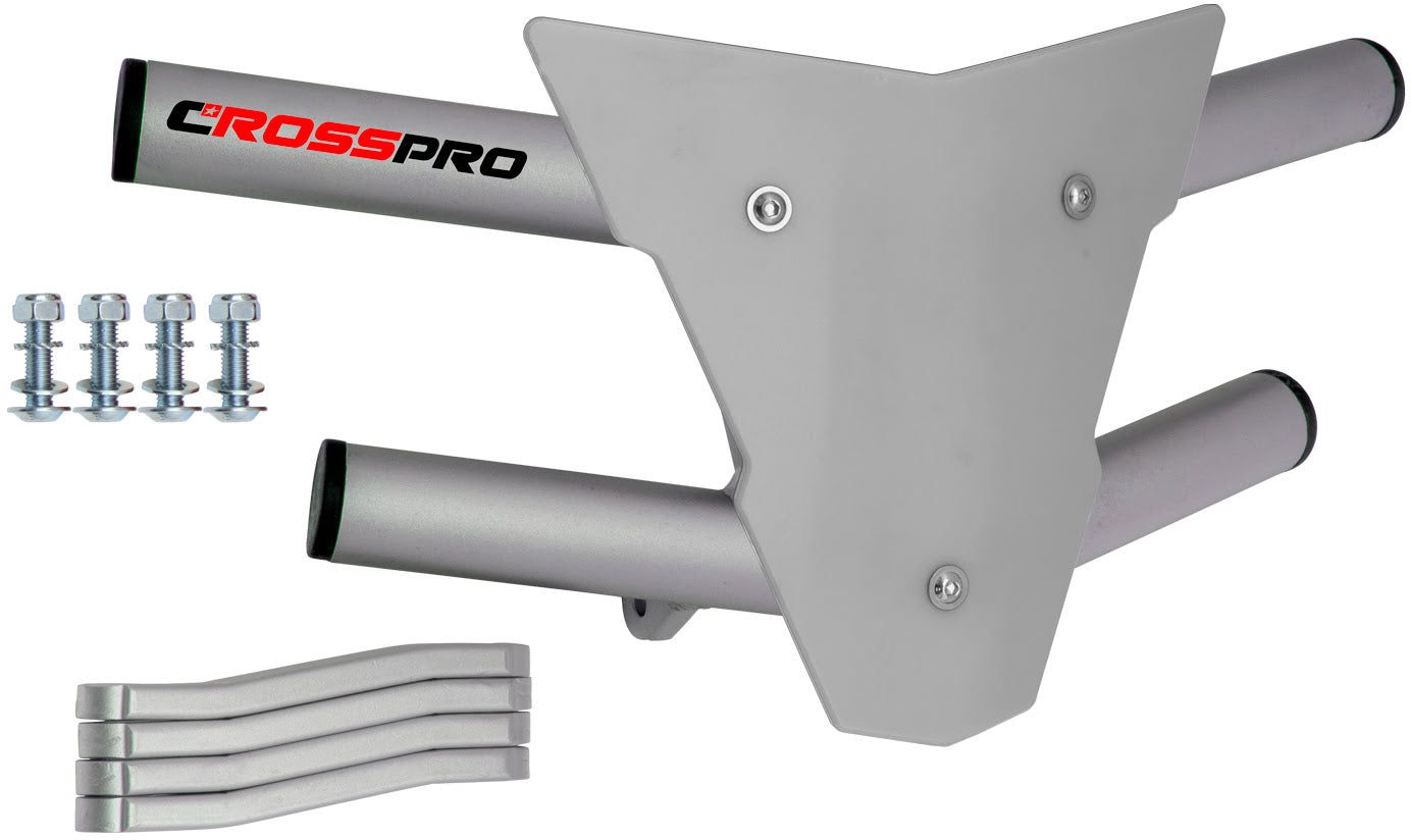 Crosspro - Front Bumper Waspe For Yamaha YFM 350 Raptor-Ice Polish Tube / White Plate