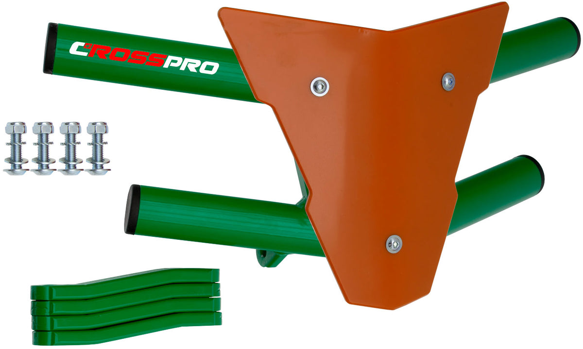 Crosspro - Front Bumper Waspe For Honda TRX 700-Green Tube / Orange Plate