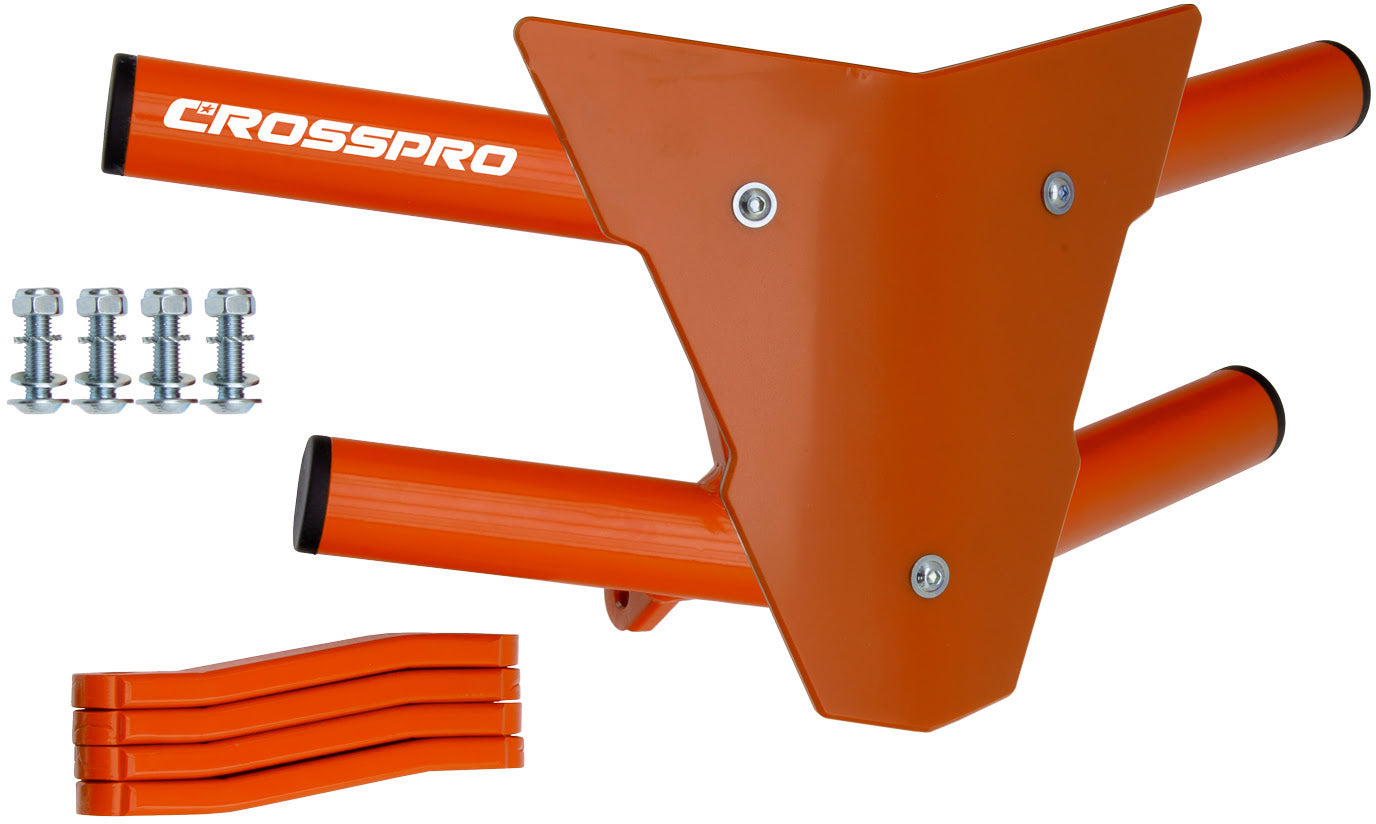 Crosspro - Front Bumper Waspe For Yamaha YFM 350 Raptor-Orange Tube / Orange Plate