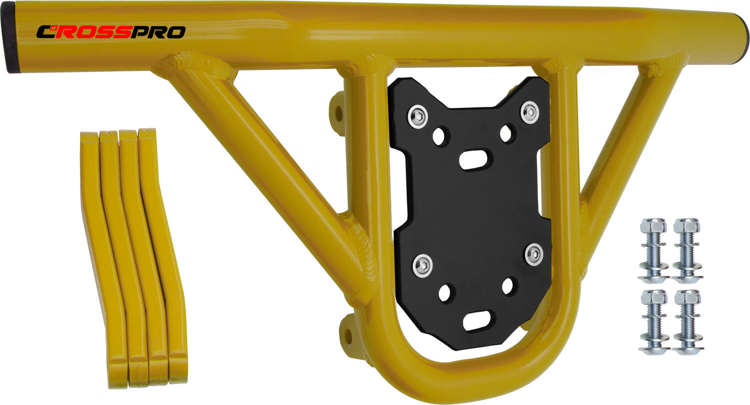 Crosspro - Front Bumper Hat For Polaris Outlaw 500-Yellow Tube / Black Plate