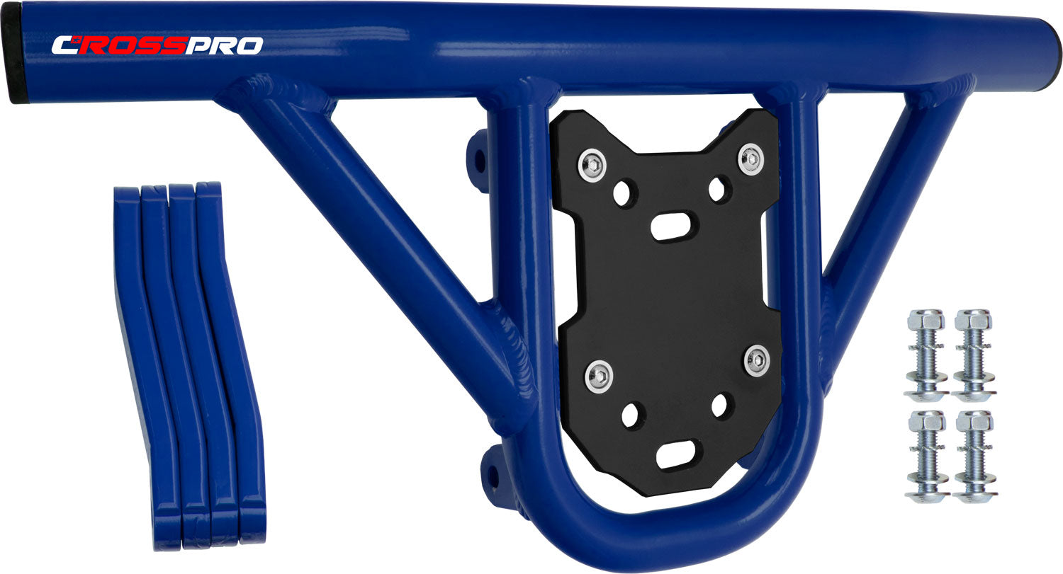 Crosspro - Front Bumper Hat For 450 XC (ATV), 525 XC (ATV), KTM 450 SX (ATV), 505 SX (ATV)-Blue Tube / Black Plate