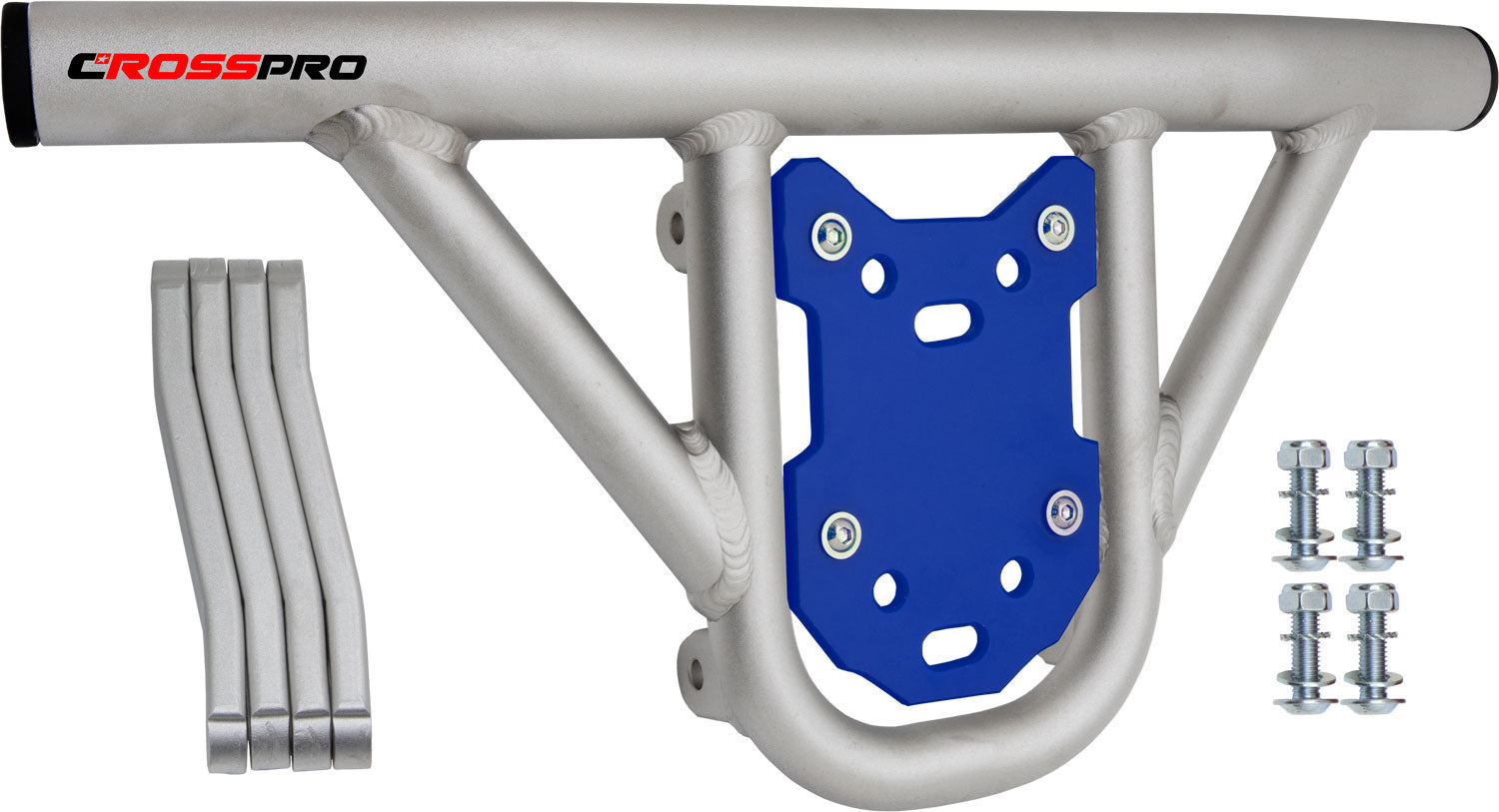 Crosspro - Front Bumper Hat For Polaris Outlaw 500-Ice Polish Tube / Blue Plate