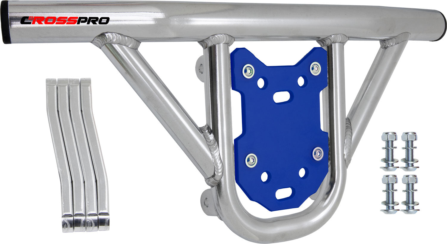 Crosspro - Front Bumper Hat For 450 XC (ATV), 525 XC (ATV), KTM 450 SX (ATV), 505 SX (ATV)-Polish Tubo / Blue Plate