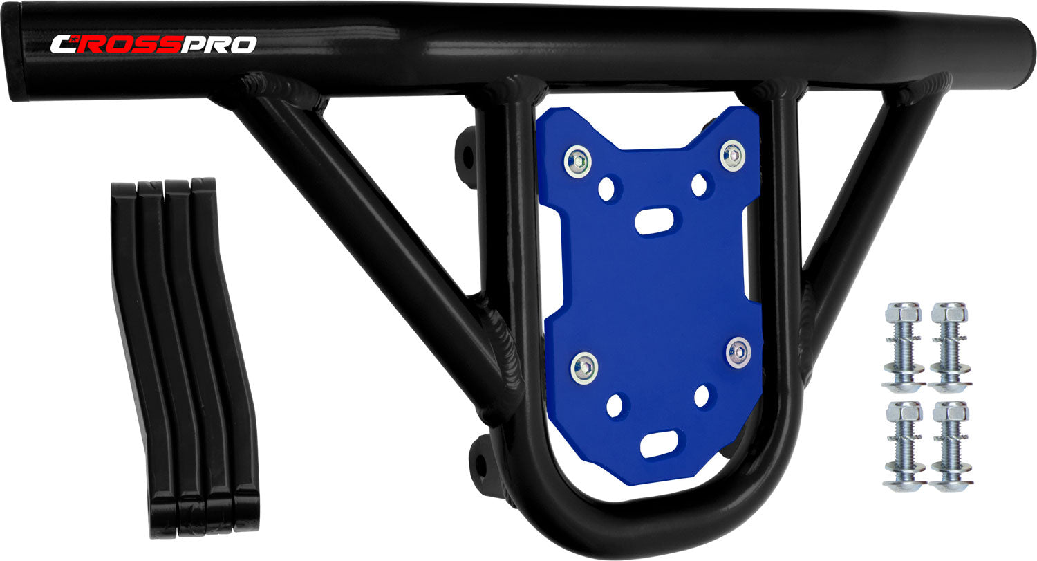 Crosspro - Front Bumper Hat For 450 XC (ATV), 525 XC (ATV), KTM 450 SX (ATV), 505 SX (ATV)-Black Tube / Blue Plate