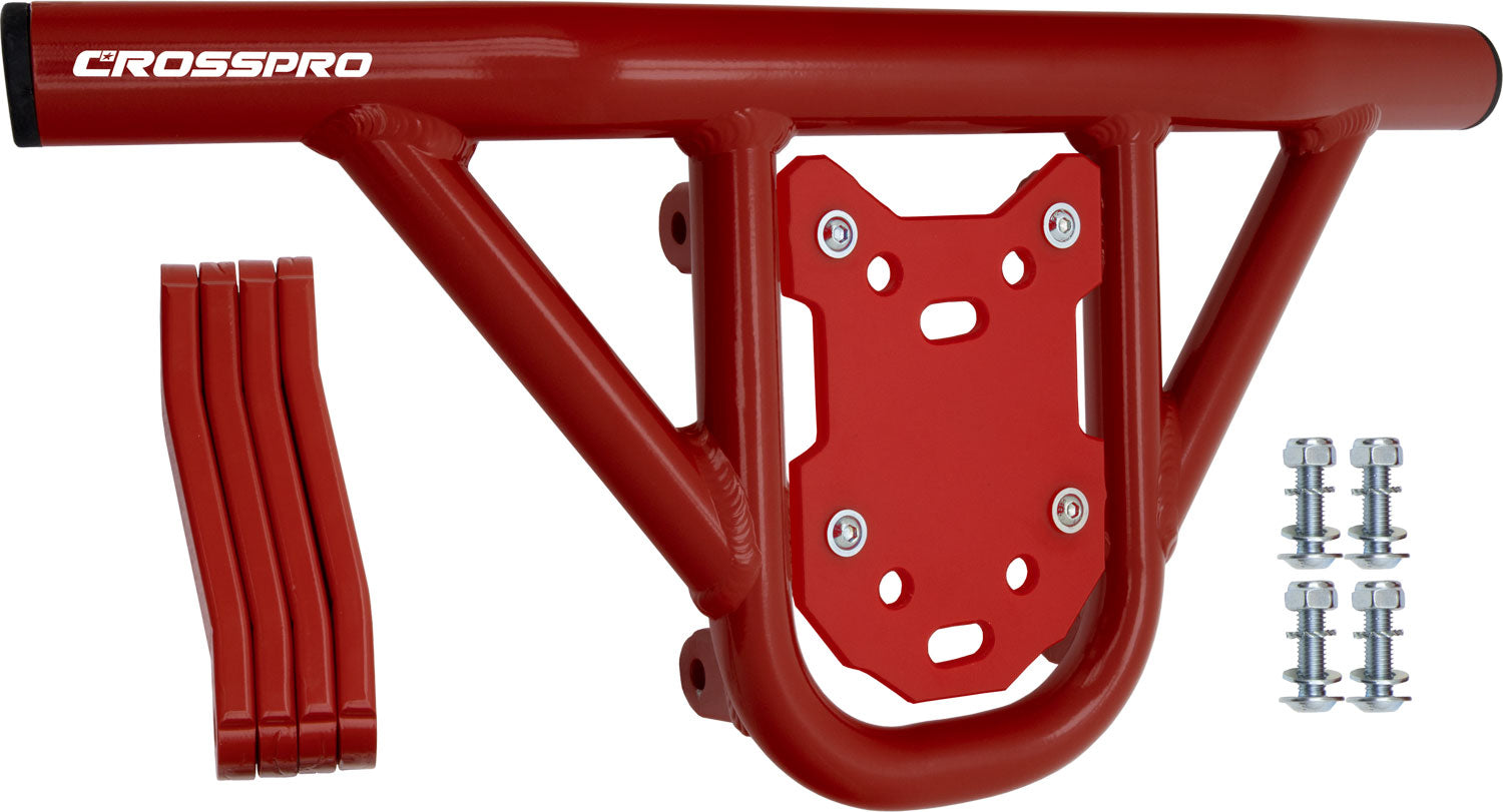 Crosspro - Front Bumper Hat For 450 XC (ATV), 525 XC (ATV), KTM 450 SX (ATV), 505 SX (ATV)-Red Tube / Red Plate