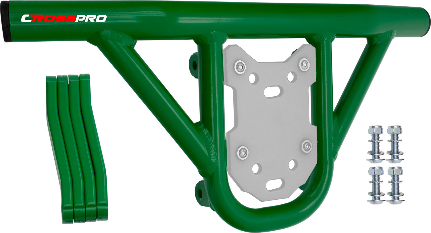 Crosspro - Front Bumper Hat For Adly Herkules 500 S-Green Tube / White Plate