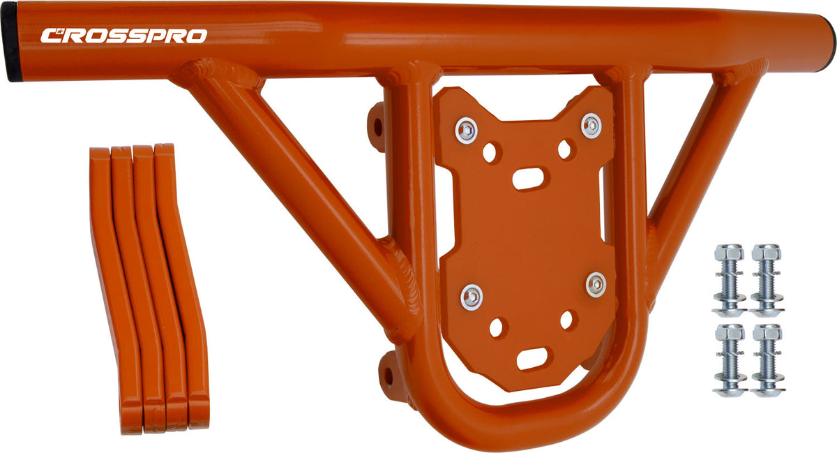 Crosspro - Front Bumper Hat For Can Am (BRP) DS 250-Orange Tube / Orange Plate