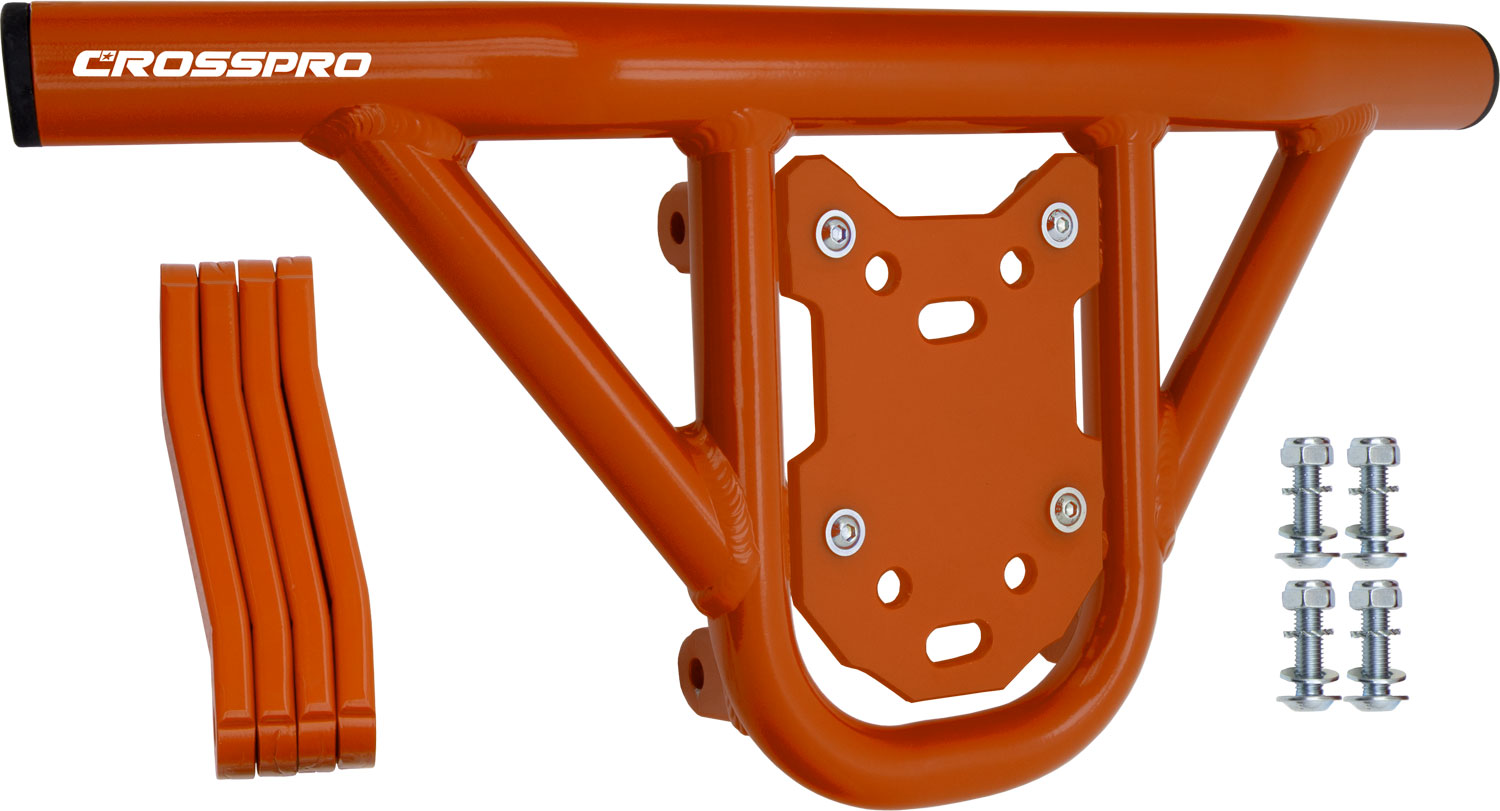 Crosspro - Front Bumper Hat For Adly Herkules 500 S-Orange Tube / Orange Plate