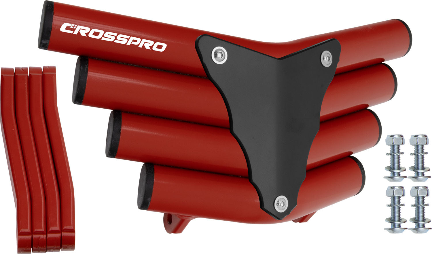 Crosspro - Front Bumper Corot For Kawasaki KFX 450R-Red Tube / Black Plate