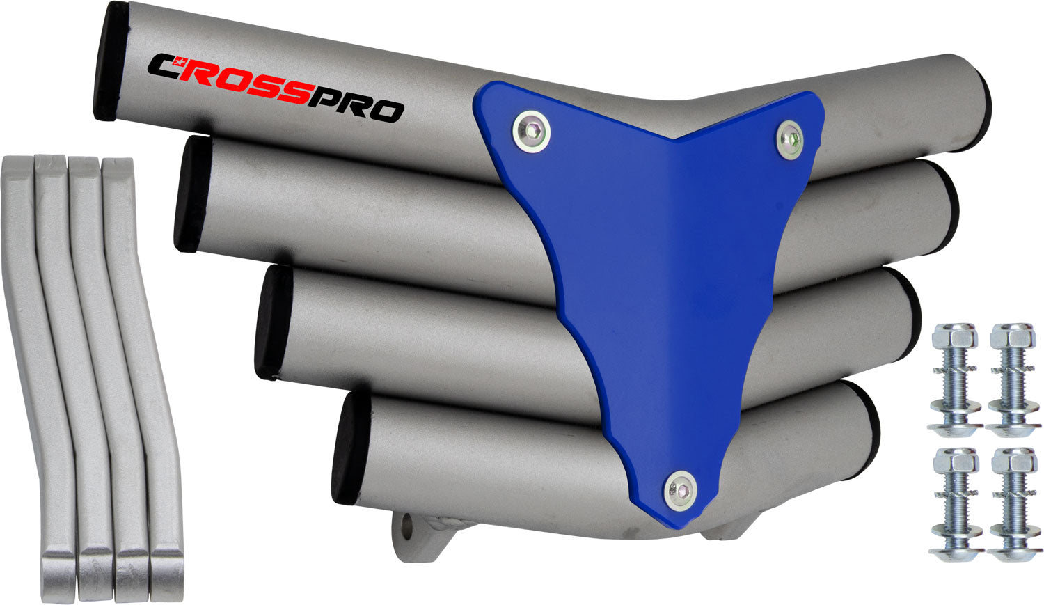 Crosspro - Front Bumper Corot For Kawasaki KFX 450R-Ice Polish Tube / Blue Plate