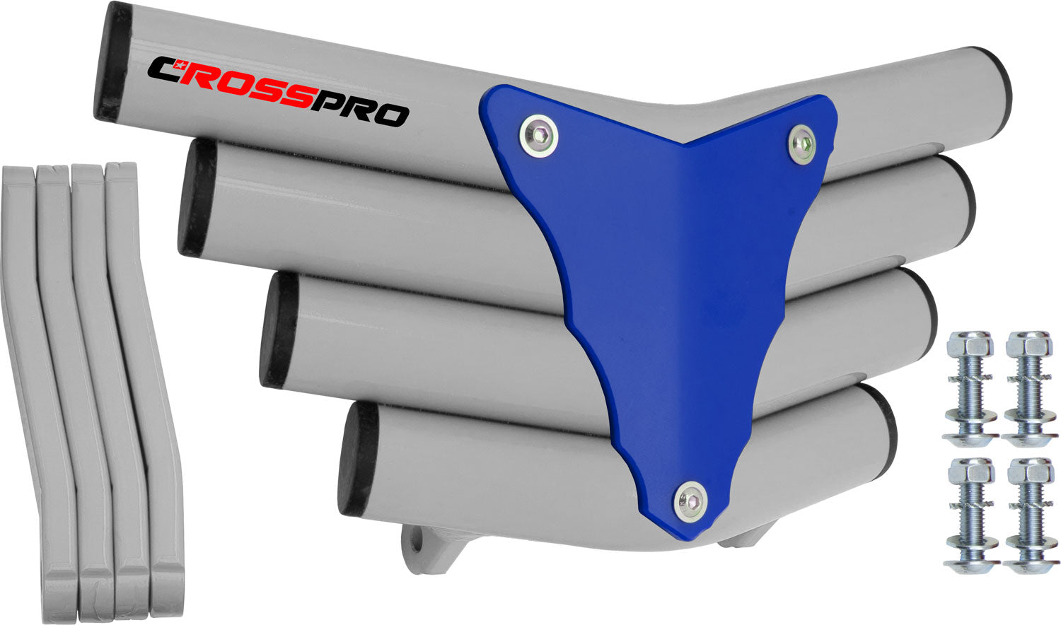 Crosspro - Front Bumper Corot For Can Am (BRP) DS 450-White Tube / Blue Plate