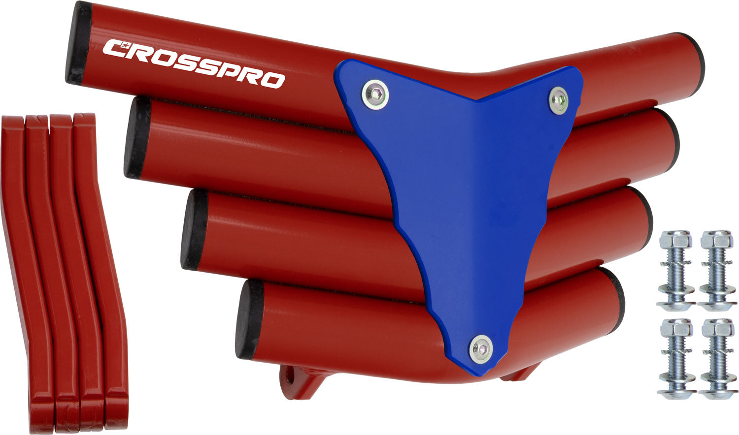 Crosspro - Front Bumper Corot For Suzuki LT-Z 250-Red Tube / Blue Plate