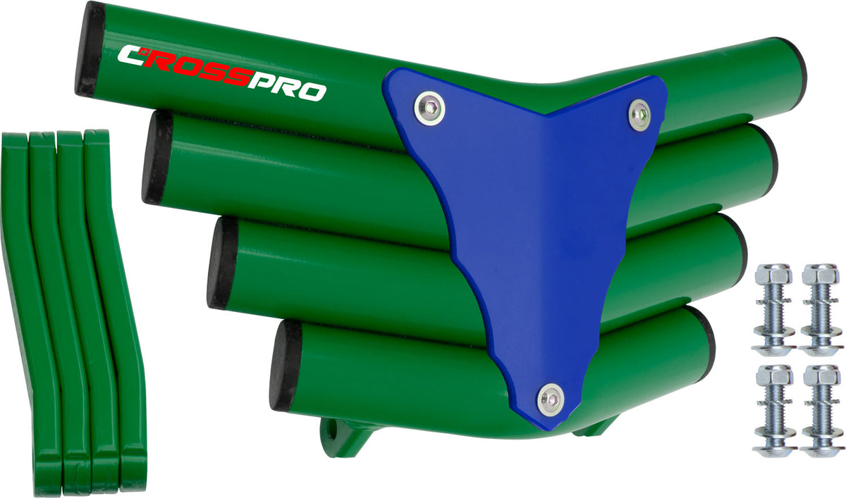 Crosspro - Front Bumper Corot For Polaris Outlaw 500-Green Tube / Blue Plate