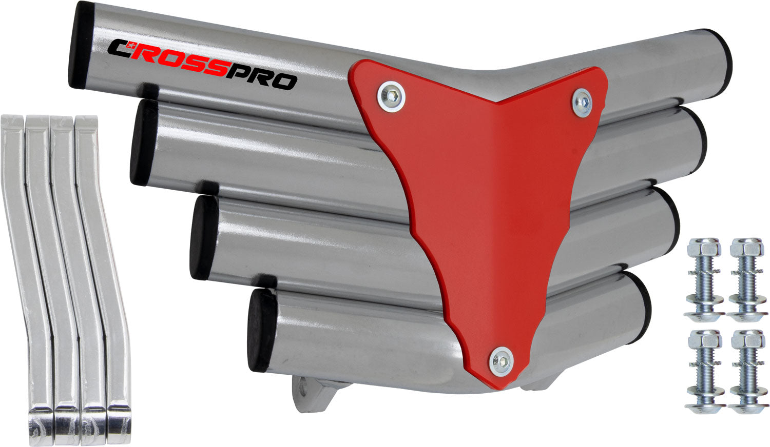 Crosspro - Front Bumper Corot For Yamaha YFZ 350 Banshee-Polish Tubo / Red Plate