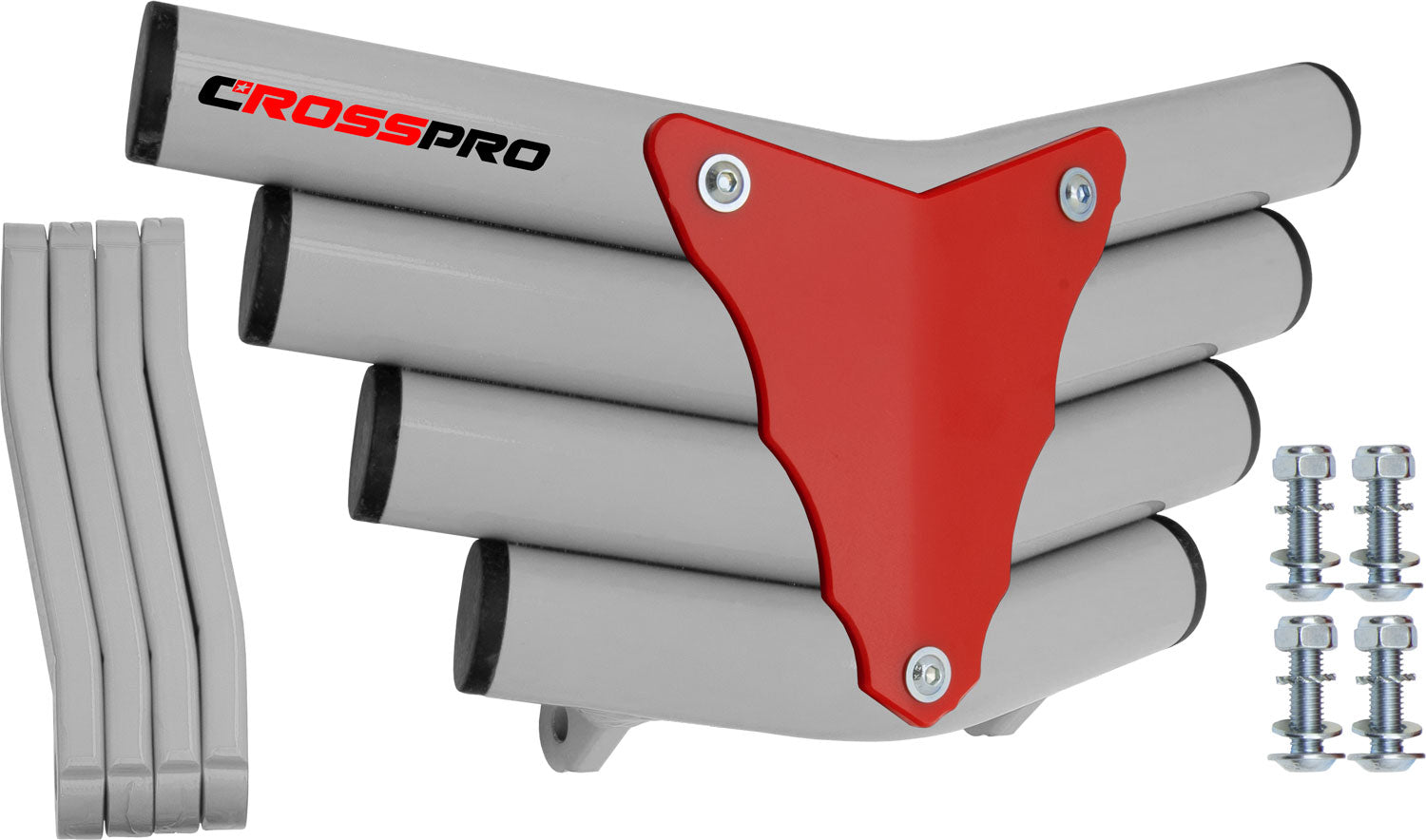 Crosspro - Front Bumper Corot For Honda TRX 250-White Tube / Red Plate