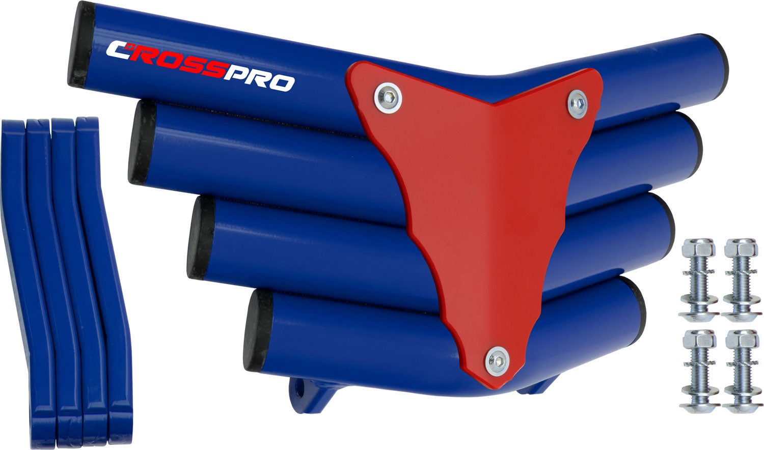 Crosspro - Front Bumper Corot For Yamaha YFM 660 Raptor-Blue Tube / Red Plate
