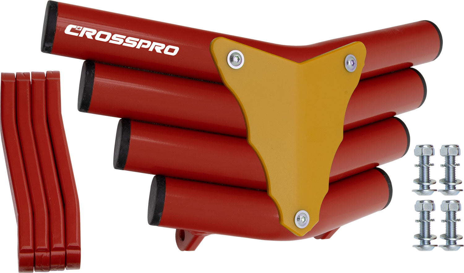Crosspro - Front Bumper Corot For Polaris Predator 500-Red Tube / Yellow Plate