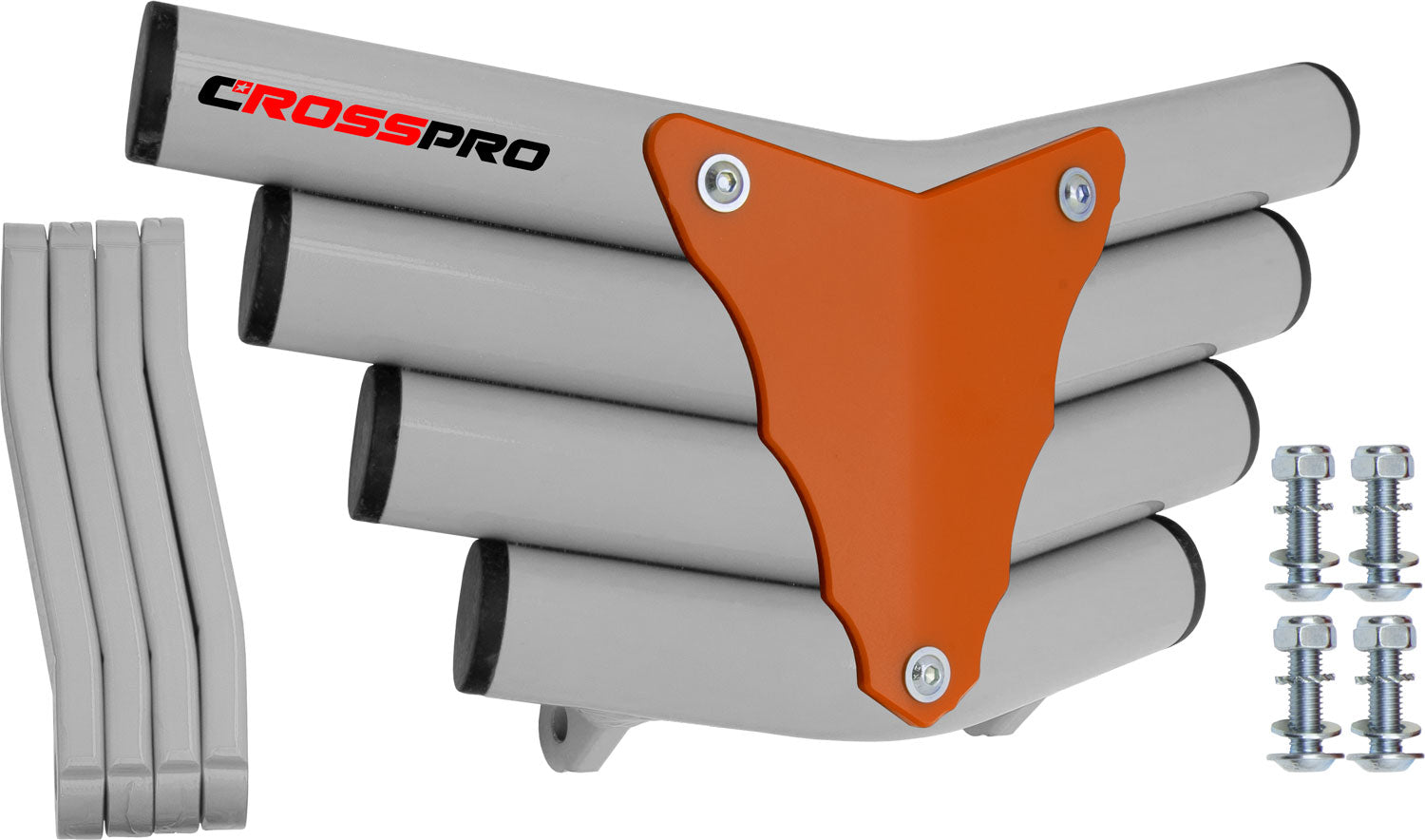 Crosspro - Front Bumper Corot For Yamaha YFZ 450-White Tube / Orange Plate