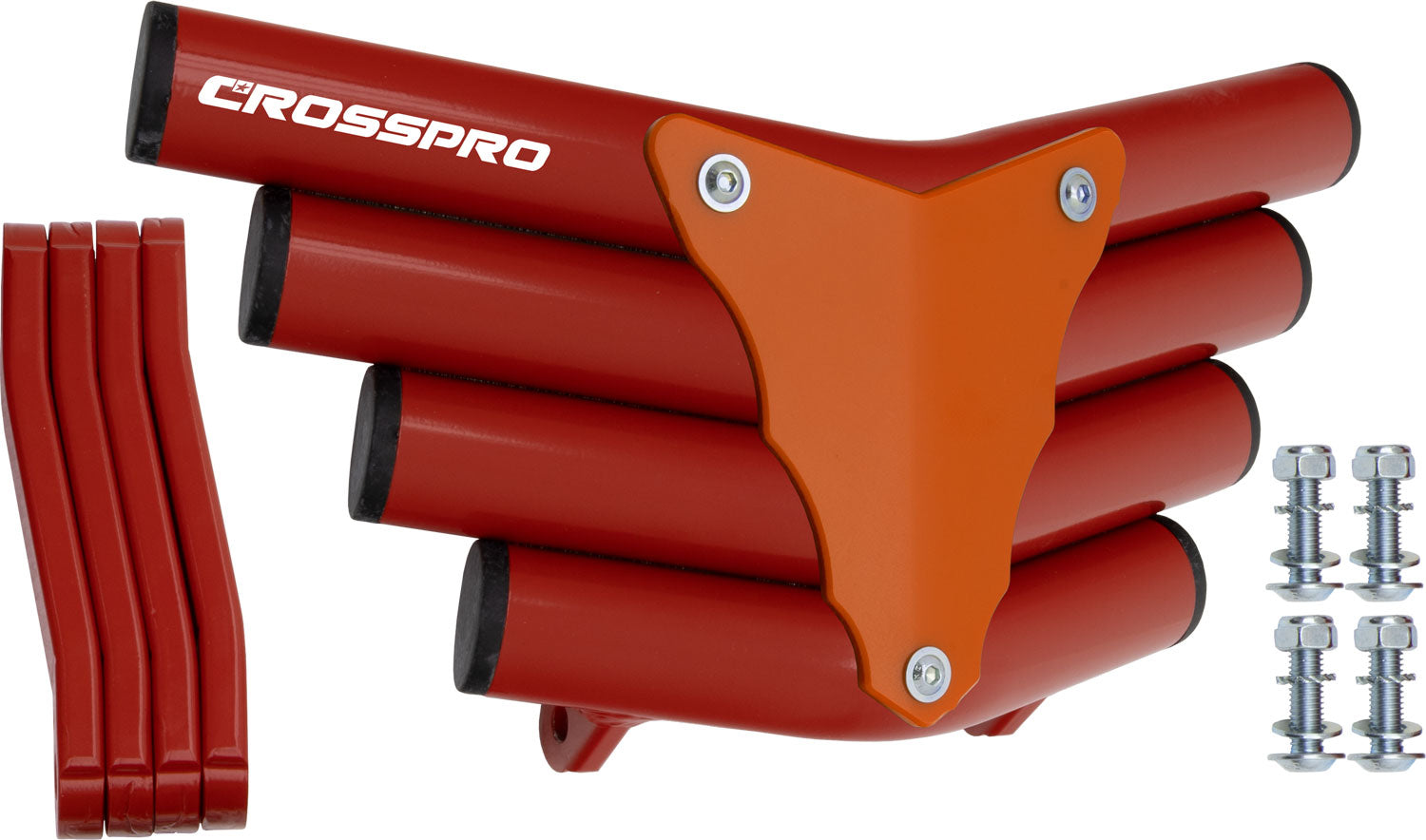 Crosspro - Front Bumper Corot For Dinli DL 450-Red Tube / Orange Plate