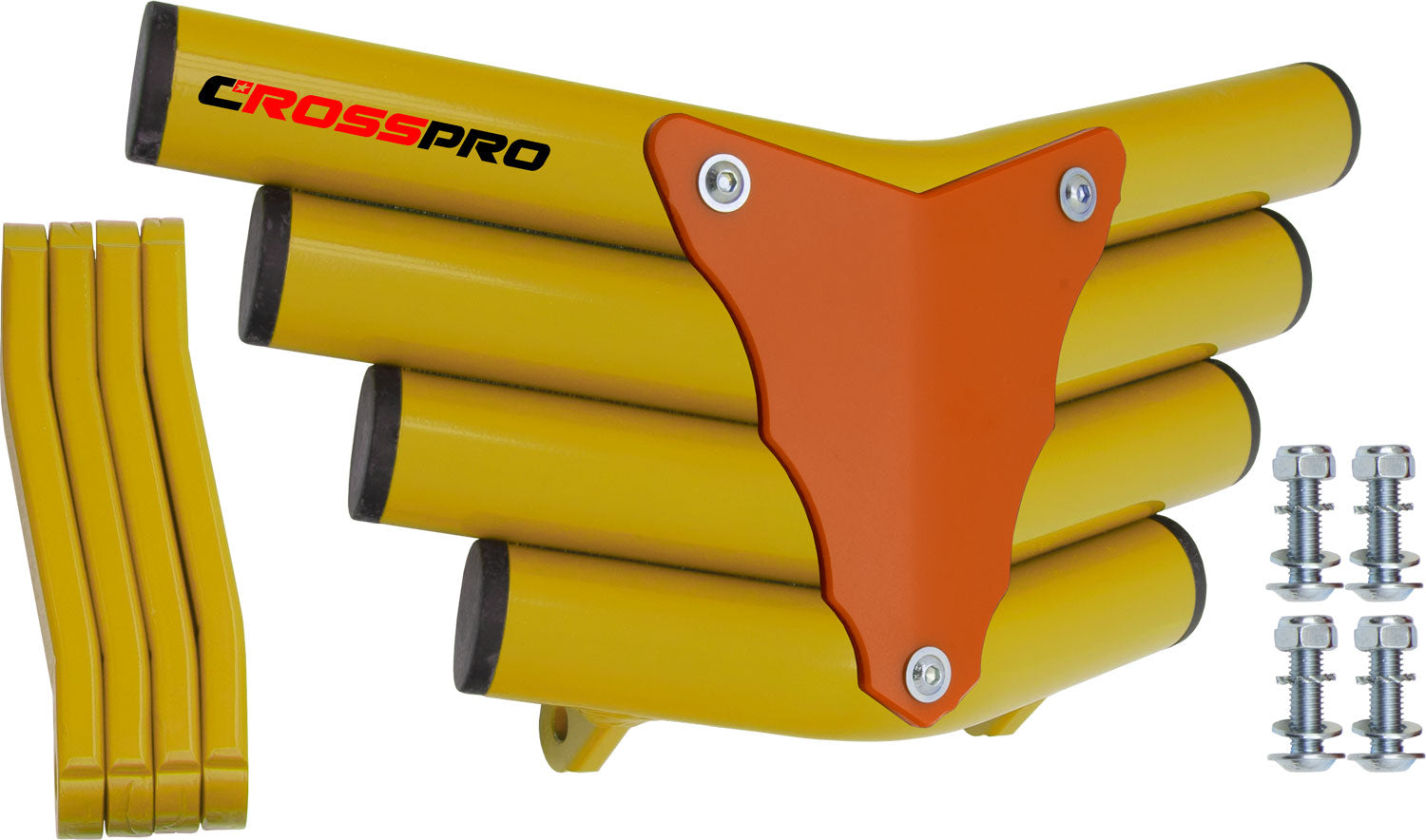 Crosspro - Front Bumper Corot For Suzuki LT-Z 250-Yellow Tube / Orange Plate
