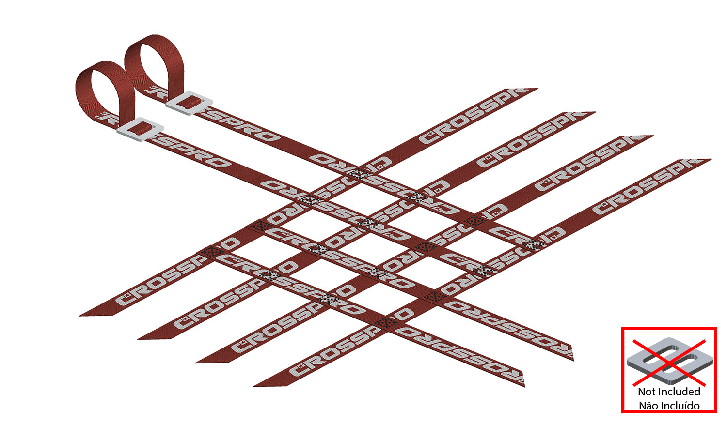 Crosspro - Nerf-Bar Belts (Kit) Red 4x2x4 (B) 2CP141424B0007 5608345222337
