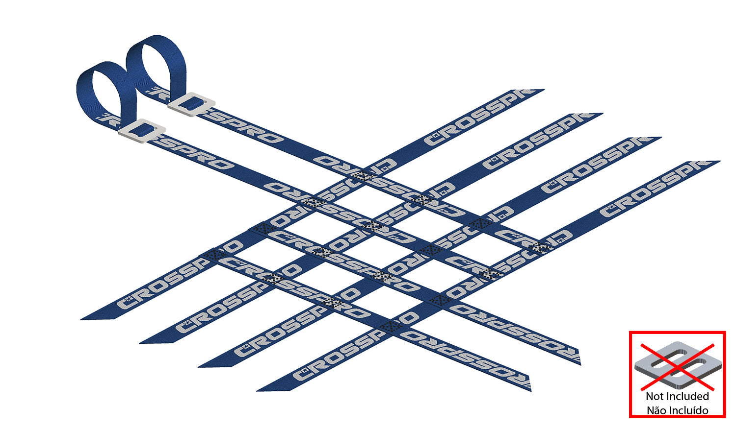 Crosspro - Nerf-Bar Belts (Kit) Blue 4x2x4 (B) 2CP141424B0011 5608345222375
