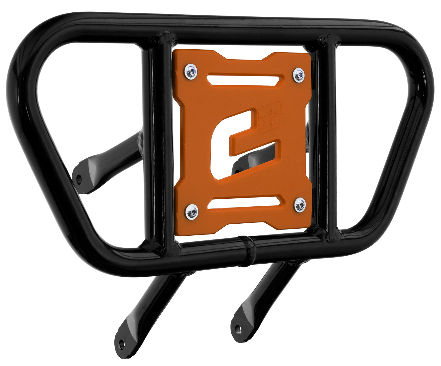 Crosspro - Front Bumper CR01 For Suzuki LT-R 450-Black Tube / Orange Plate