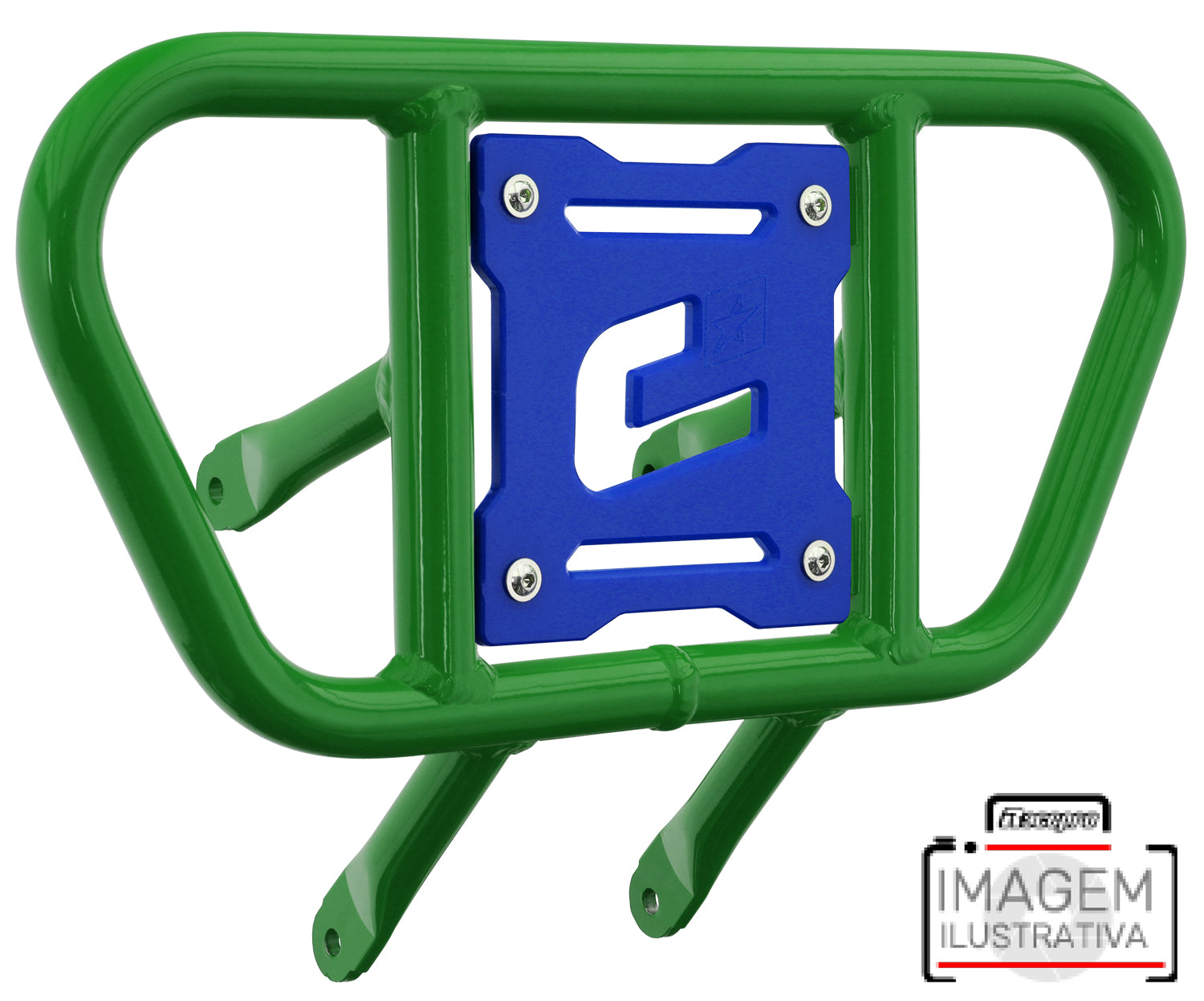 Crosspro - Front Bumper CR01 For Can Am (BRP) DS 450-Green Tube / Blue Plate
